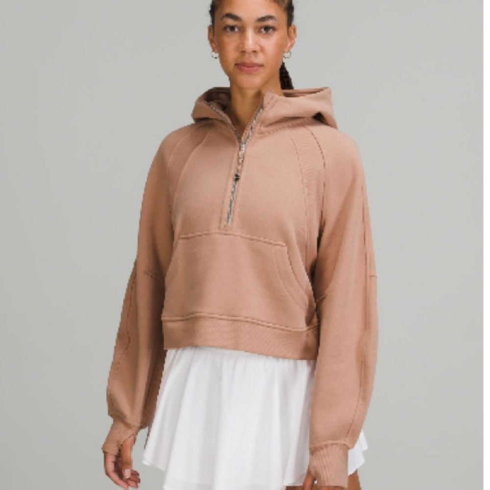 Lululemon Scuba Oversized Half-Zip Hoodie in Pink Clay Size M/L
